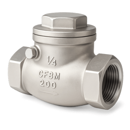 Threaded Swing Check Valve H14W-25P PN1.6–6.4 Stainless Steel Automatic