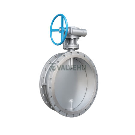 Flue Gas Flanged Butterfly Valve D41W Cast Steel Manual Operated