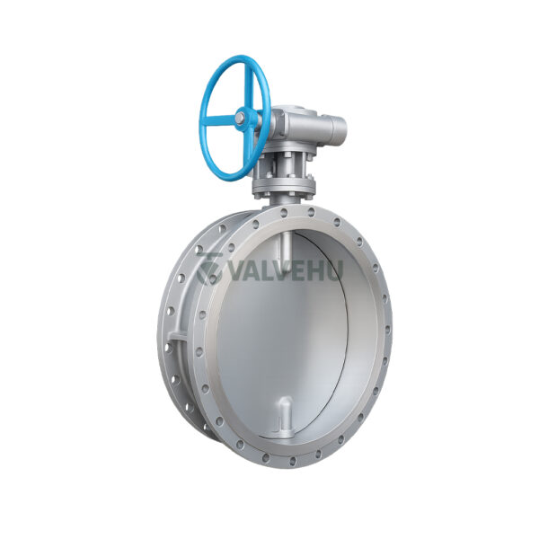 Flue Gas Flanged Butterfly Valve D41W Cast Steel Manual Operated