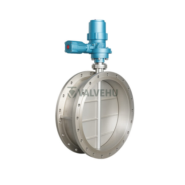 Flue Gas Flanged Butterfly Valve D41W Cast Steel Manual Operated - Image 2