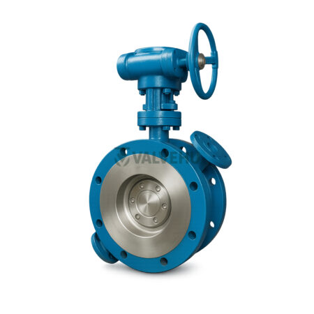 Insulated Flanged Butterfly Valve BD343H Jacketed Cast Steel Gear Operated