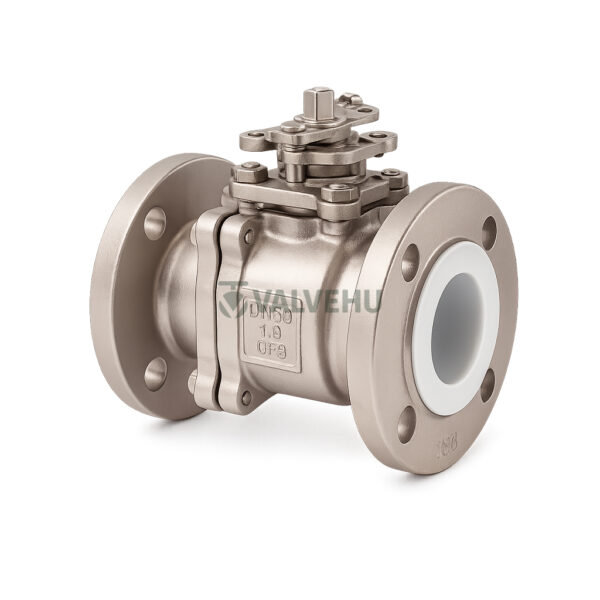 PTFE Lined Ball Valve Q41/Q341 Flanged WCB Stainless Steel Manua