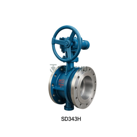 Metal Seated Flanged Expansion Butterfly Valve SD343H PN0.6~1.6 Gear Operated