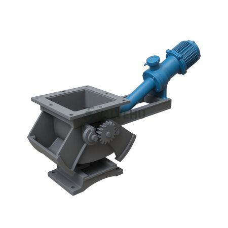 Double Flap Valve DEZ Low Pressure Carbon Steel Flanged Motorized