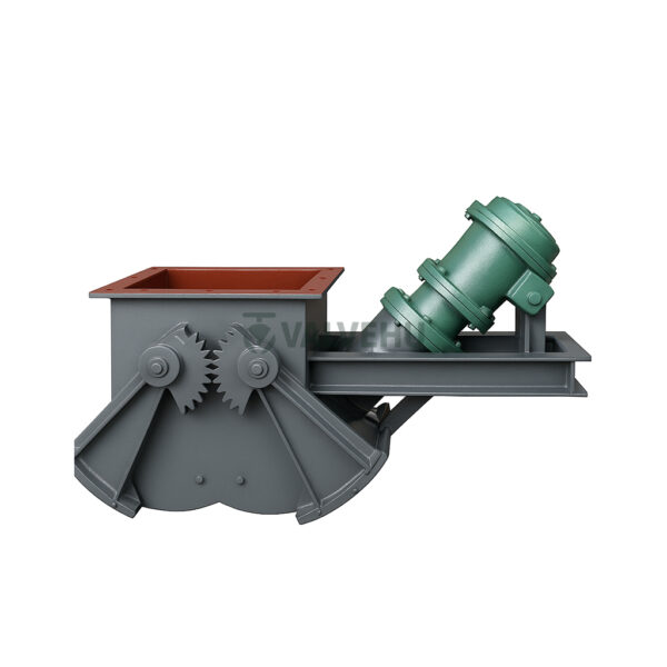 Double Flap Valve DEZ Low Pressure Carbon Steel Flanged Motorized - Image 2