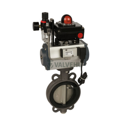 Pneumatic Soft Sealing Wafer Butterfly Valve D671X PN10 PN16 Cast Iron