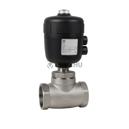Pneumatic T Type Angle Seat Valve JCV1 PN16 SS304/316 Double/Single Acting