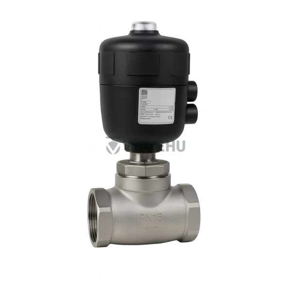 Pneumatic T Type Angle Seat Valve JCV1 PN16 SS304/316 Double/Single Acting