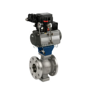 Pneumatic V-Port Throttling Ball Valve VQ677H PN16~PN40 CF8M Flanged