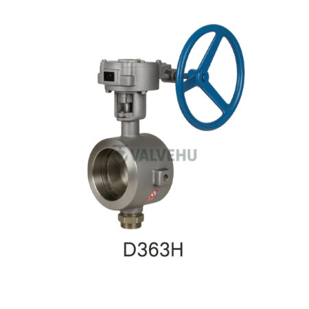 Triple Offset Butt-Welded Butterfly Valve D363H Cast Steel Gear Operated